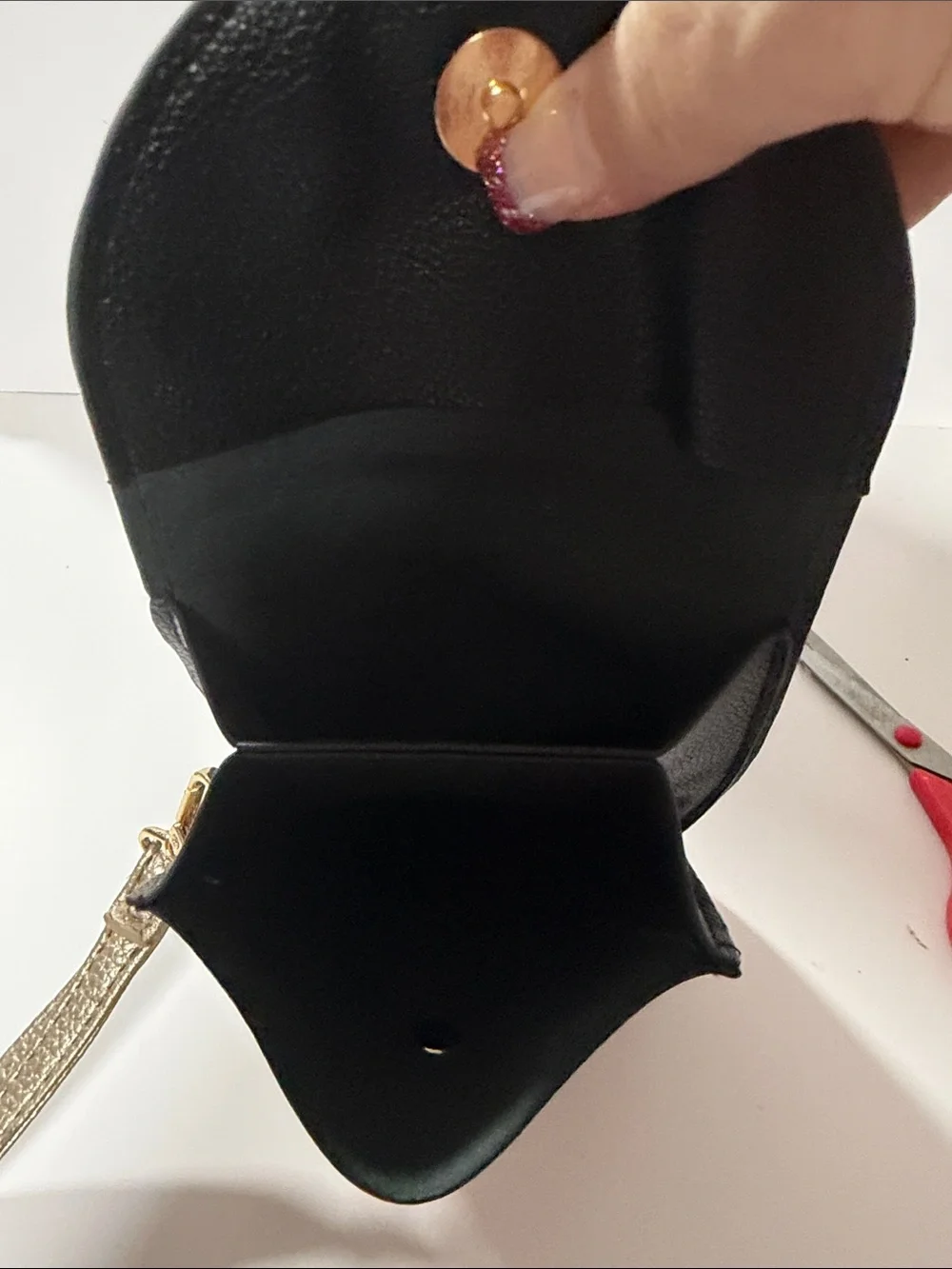 Multicolor Beaded Wristlet Clutch with Metallic Strap